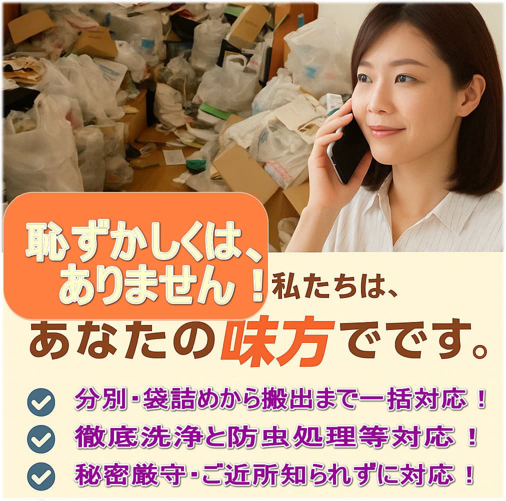 ゴミアパート清掃作業｜横浜ゴミ片付け隊ダイコー