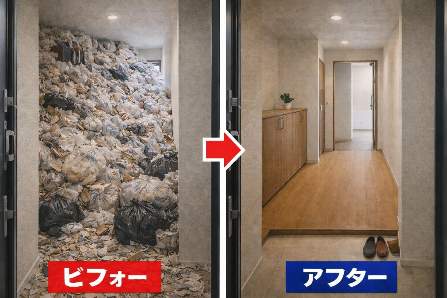 ゴミ屋敷で困ったときの清掃対応｜ゴミで埋まった部屋を片付け生活を取り戻す作業風景